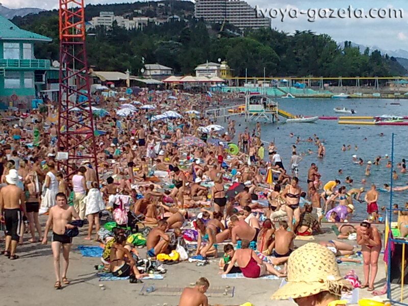 Городской пляж Алушты